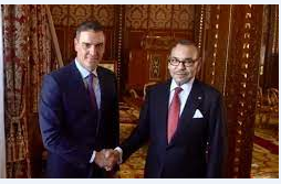 Monsieur Pedro Sanchez, arrivé au Maroc et reçu par Sa Majesté le Roi Mohammed VI