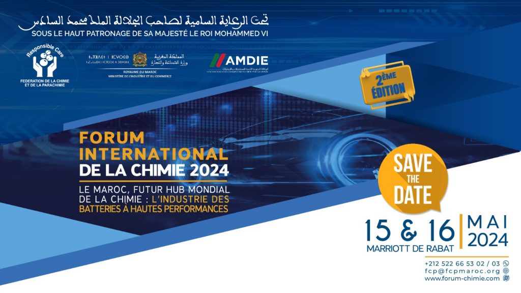 Forum international de la chimie : 2ème édition à Rabat, 15 et 16 mai 2024